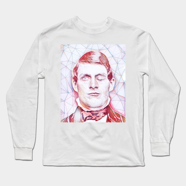 Phineas Gage Portrait | Phineas Gage Artwork Long Sleeve T-Shirt by JustLit